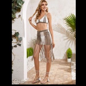 Crochet Swimsuit Coverup Set